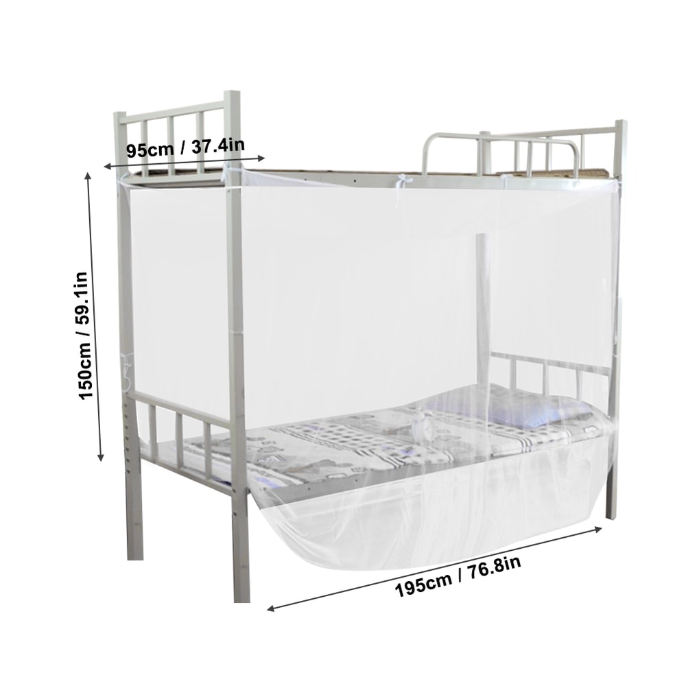 White Mosquito Net Bed Canopy For Full Queen King Beds 4