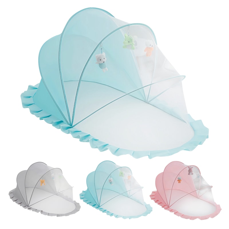 Foldable Baby Mosquito Net Crib Cover For Breathable Full Face Protection 1
