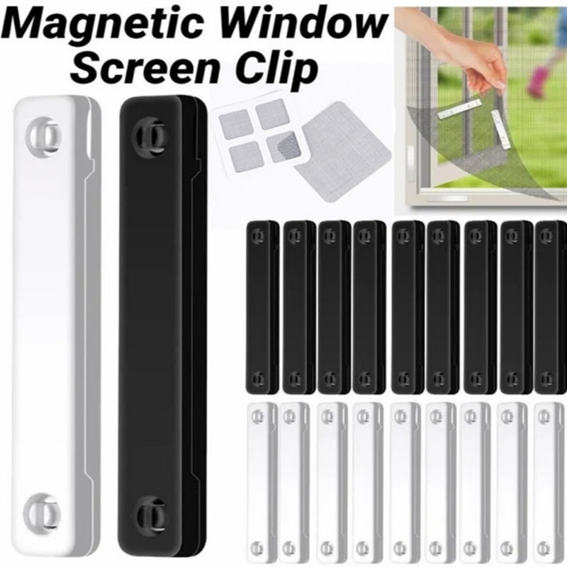 Magnetic Window Screen Clips No Drill Mosquito Net Fasteners