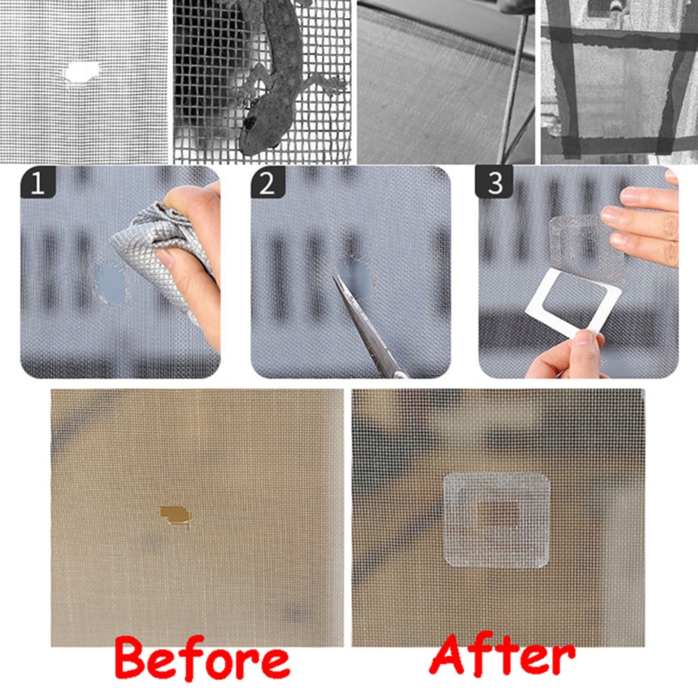 Adhesive Window Screen Repair Patch For Mosquito Net And Screen Door Repair 2