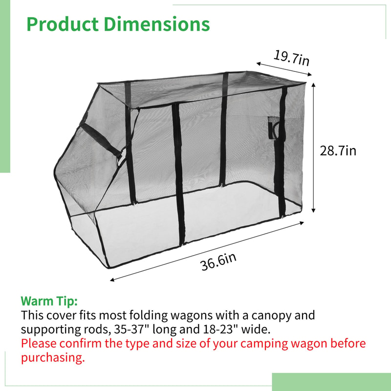 Wagon Mosquito Net Cover for Camping Carts and Stroller Wagons
