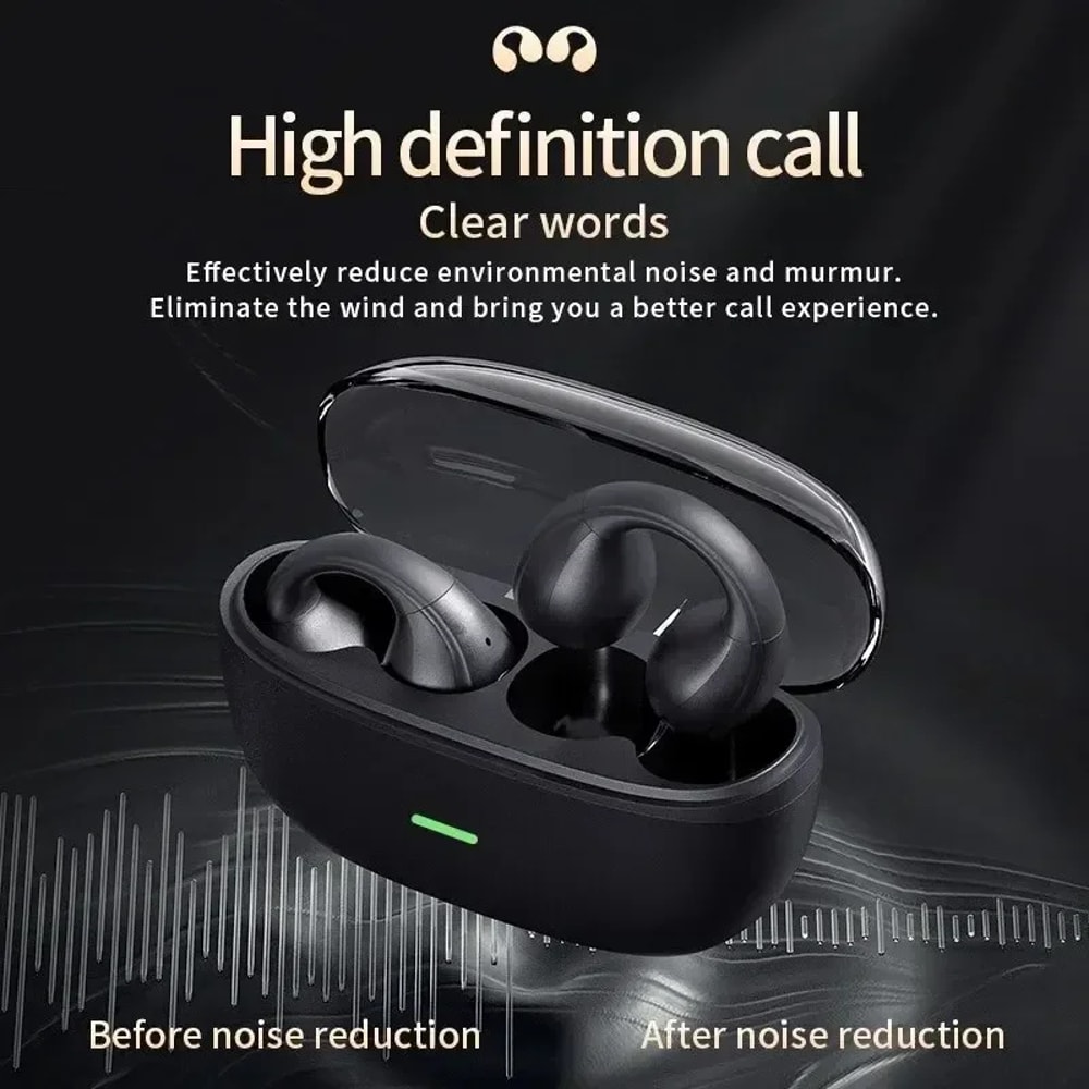 Clip On Open Ear Bluetooth Headphones For Calls Sports And Gaming 0