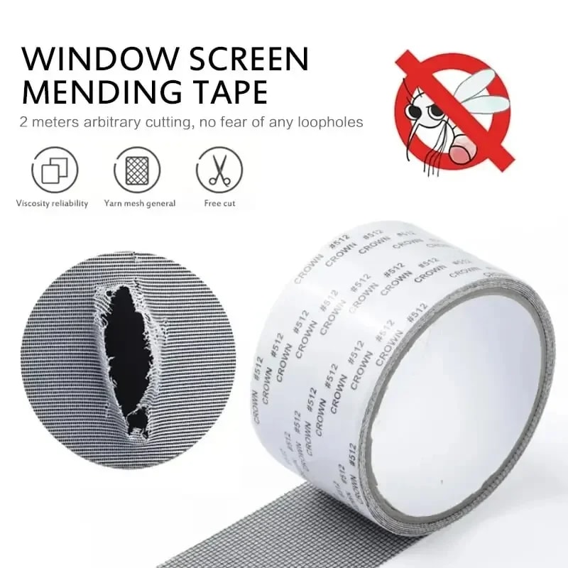 Self Adhesive Window Screen Repair Tape for Mosquito Net and Door Mesh Patches