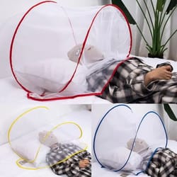 portable mosquito net pop up folding head and face cover for bed travel and camping