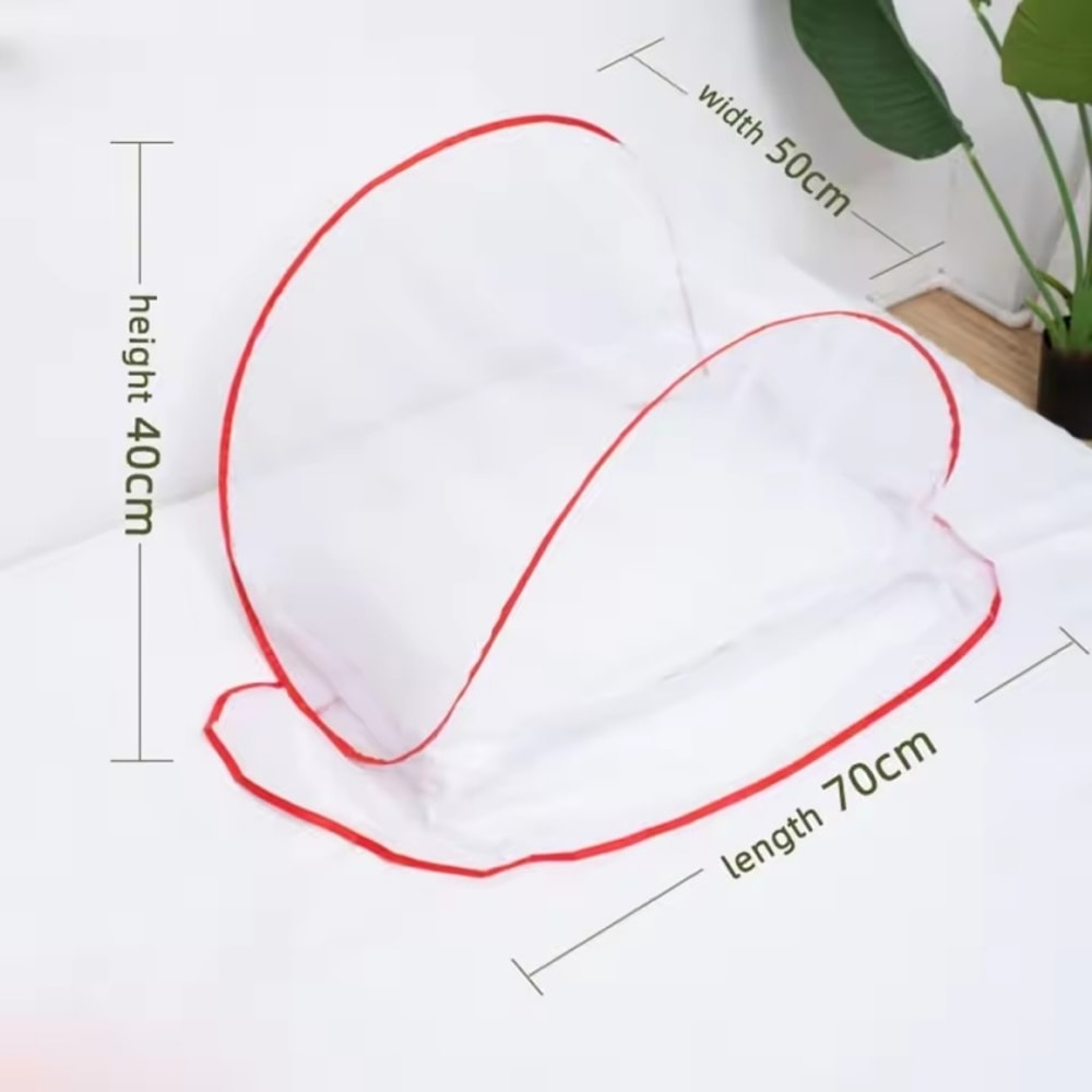 Portable Mosquito Net Pop Up Folding Head And Face Cover For Bed Travel And Camping 3