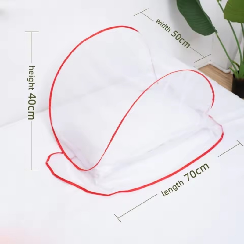 Portable Mosquito Net Pop Up Folding Head And Face Cover For Bed Travel And Camping 3