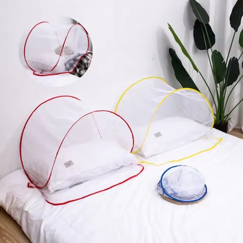 Portable Mosquito Net Pop Up Folding Head And Face Cover For Bed Travel And Camping 5