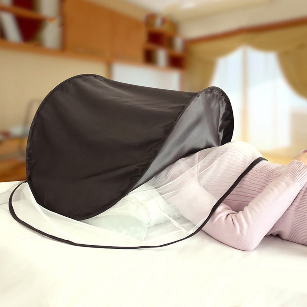 Foldable Mosquito Head Net Portable Insect Face Protector for Travel and Camping