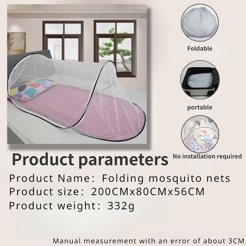 Portable Foldable Camping Mosquito Net Bed Tent for Travel and Picnics