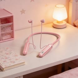 led neckband bluetooth headphones with mic tf card support for sports and gaming