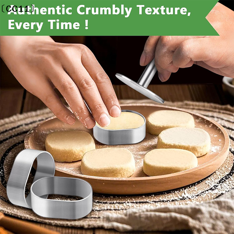 Premium Stainless Steel Pastry Ring Mold With Pusher Professional Cake Decorating Tools 0