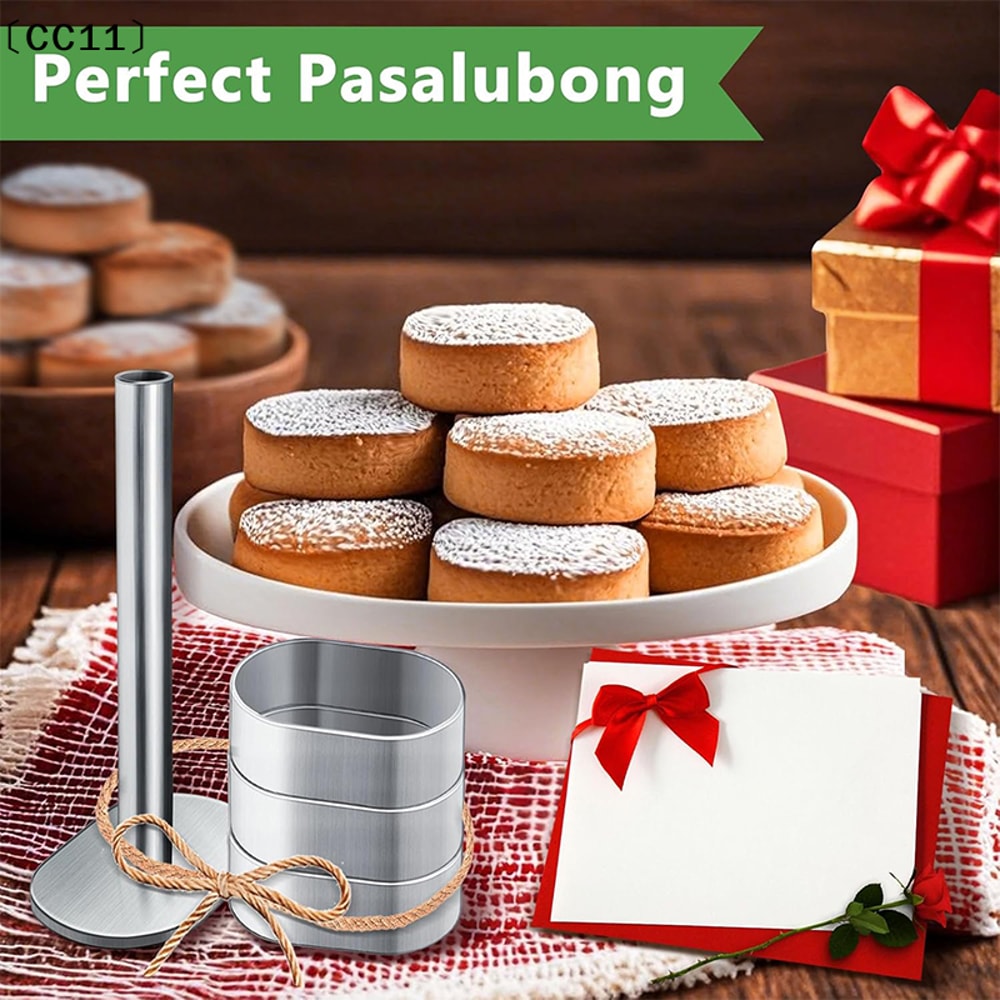 Premium Stainless Steel Pastry Ring Mold With Pusher Professional Cake Decorating Tools 3