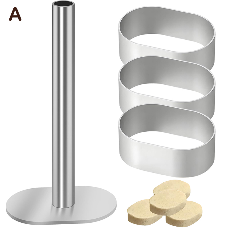 Premium Stainless Steel Pastry Ring Mold With Pusher Professional Cake Decorating Tools 6
