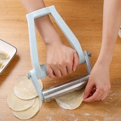 foldable stainless steel dough roller pizza docker for pastry and baking