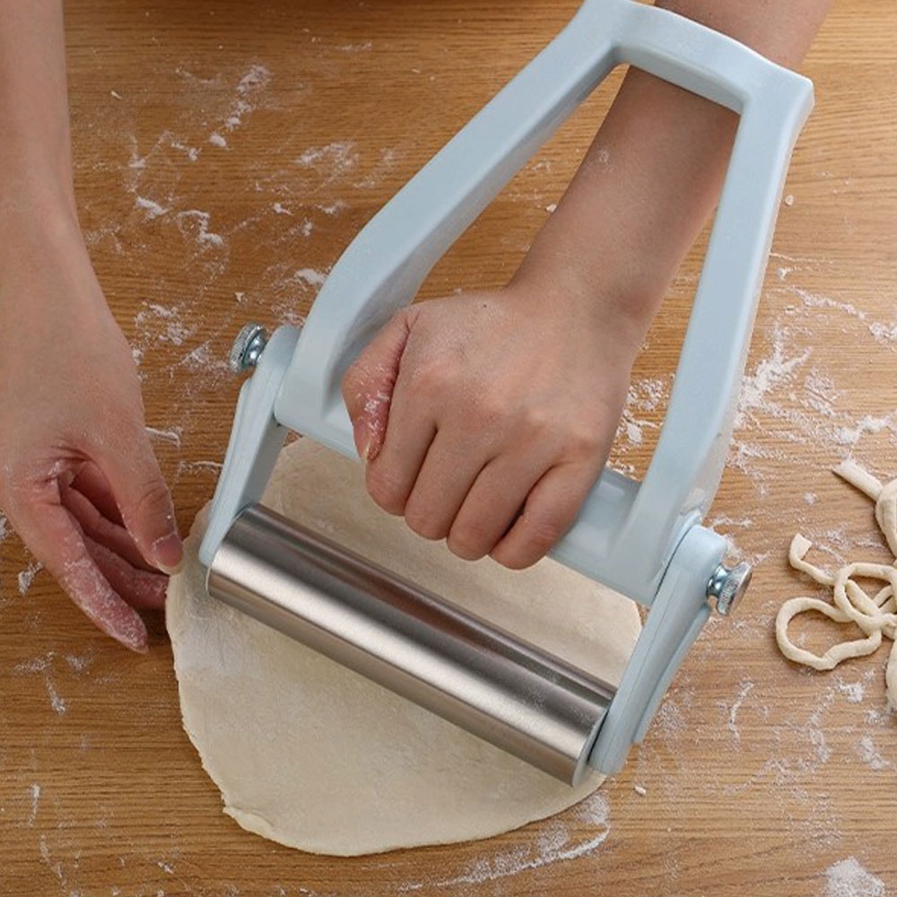 Foldable Stainless Steel Dough Roller Pizza Docker for Pastry and Baking