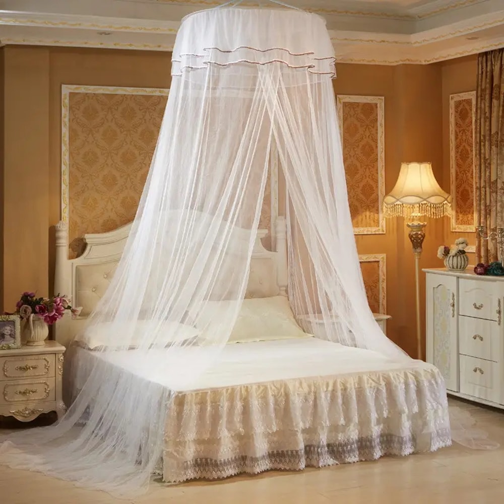 Princess Mosquito Net Ceiling Bed Canopy With Luminous Butterfly Decor 7