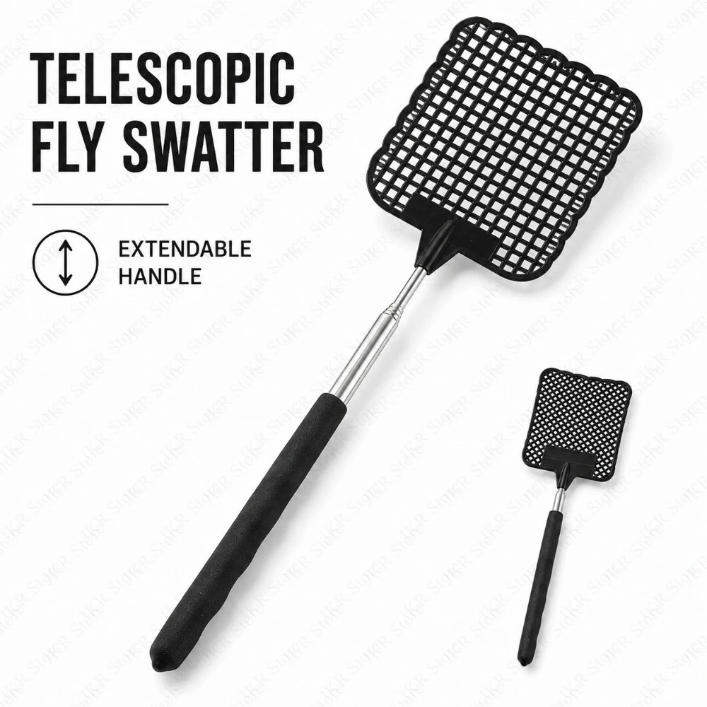 Retractable Fly Swatter With Non Slip Grip For Outdoor Fly Control 1