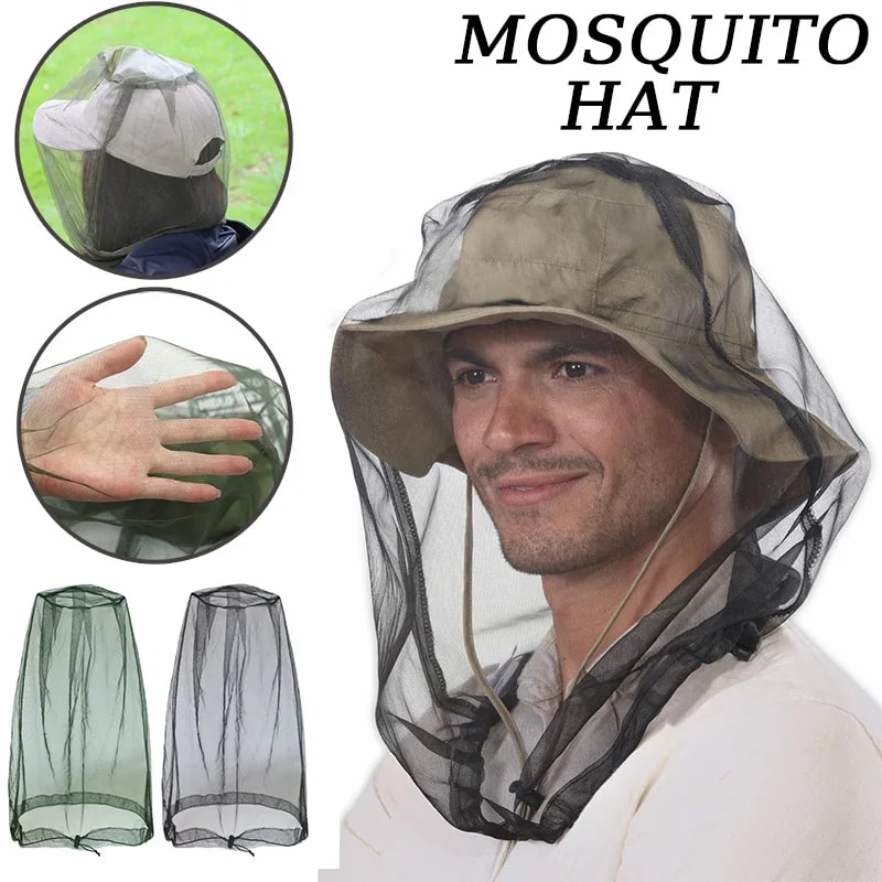 All Season Mosquito Net Hat Insect Protection Outdoor Mesh Fishing Beekeeping Cap 0