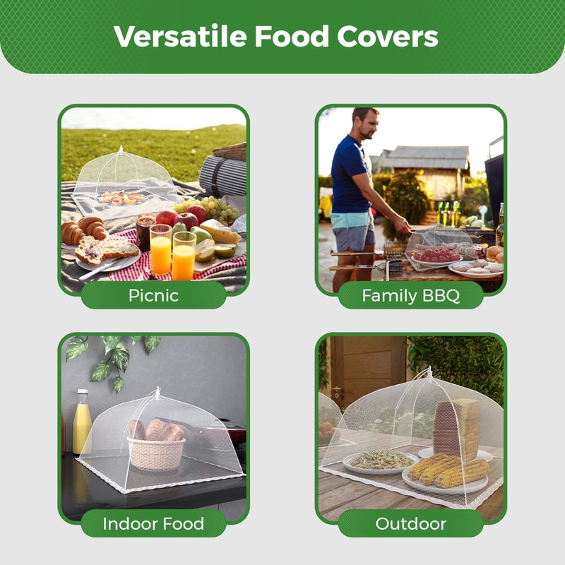 Pop Up Mesh Food Cover Set Outdoor Food Covers For Picnic 2