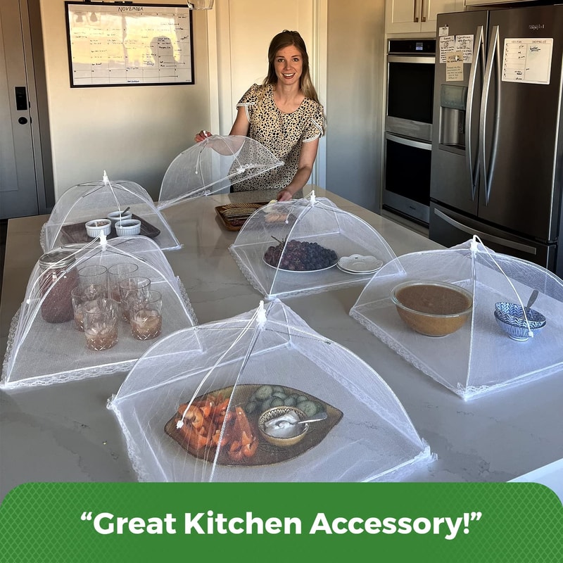 Pop Up Mesh Food Cover Set Outdoor Food Covers For Picnic 4