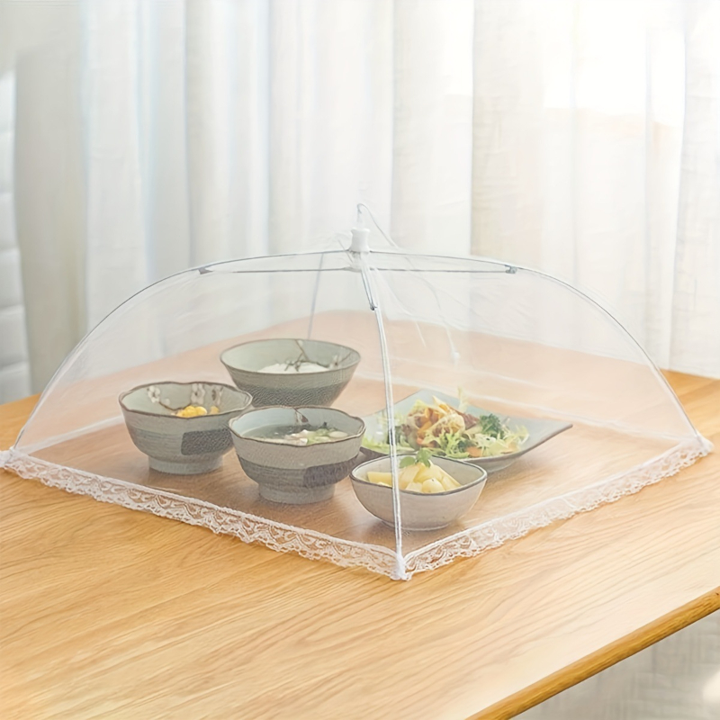Foldable Mesh Food Cover Fly Proof Ventilated Food Lid for Kitchen and Picnics