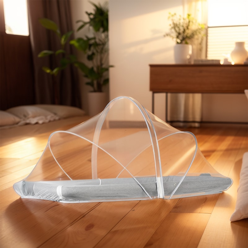 Breathable Baby Mosquito Net Tent Foldable Crib Cover for Bugs and Cats