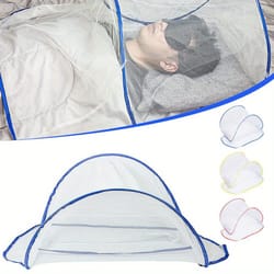 portable folding mosquito net cover for head face and bed