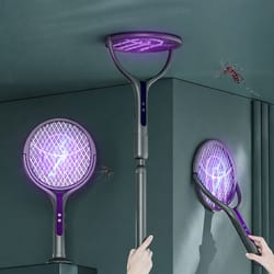 rotating head bug zapper racket and electric fly swatter
