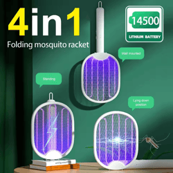 portable usb rechargeable mosquito swatter & foldable electric bug zapper