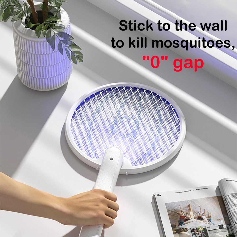 Smart Rechargeable Bug Zapper & Electric Mosquito Swatter with UV Mosquito Killer Lamp
