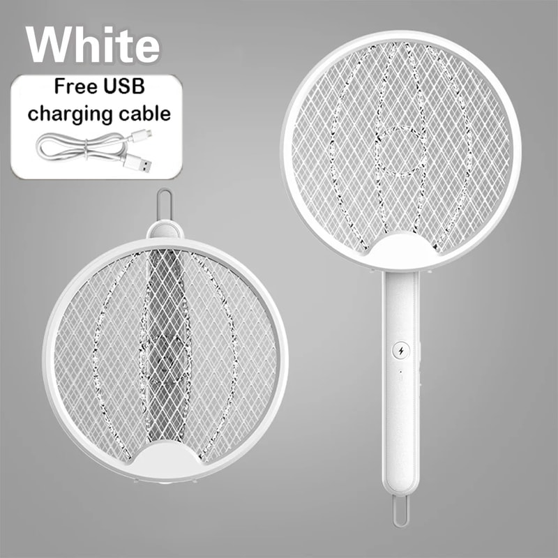 Smart Rechargeable Bug Zapper & Electric Mosquito Swatter with UV Mosquito Killer Lamp