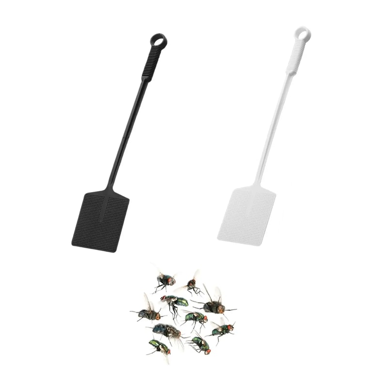 Heavy Duty Fly Swatter Long Handle Plastic Bug Killer
