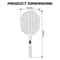 Smart Electric Mosquito Zapper with LED Display & Rechargeable Mosquito Racket Base