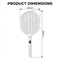 Smart Electric Mosquito Zapper with LED Display & Rechargeable Mosquito Racket Base