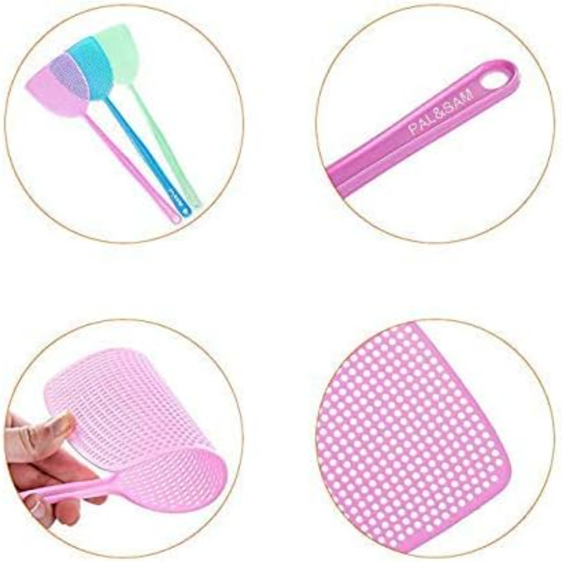 Long Handle Plastic Fly Swatter Set For Home Kitchen Garden 4