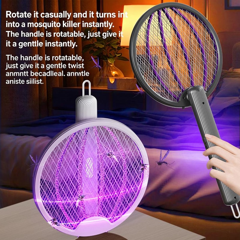 Foldable Rechargeable Electric Mosquito Swatter Mosquito Killer Lamp 2