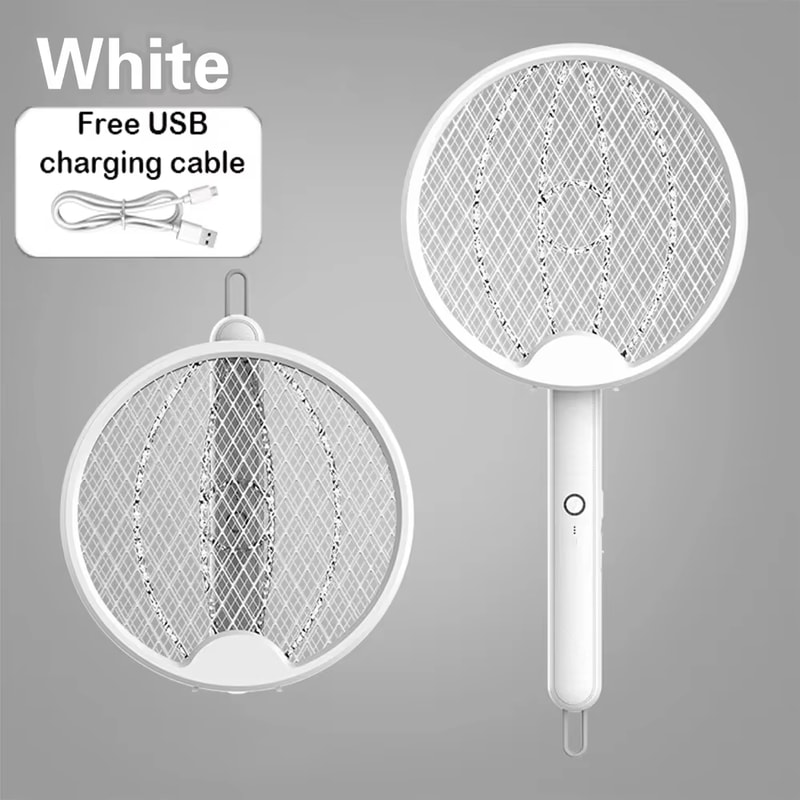 Foldable Electric Mosquito Racket With UV Light USB Rechargeable Bug Zapper 5