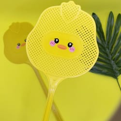cute yellow duck fly swatter manual mosquito swatter for home