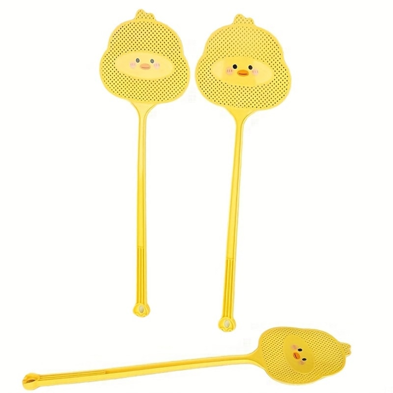 Durable Cartoon Duck Fly Swatter Set Extendable & Thickened Mosquito Control Tool