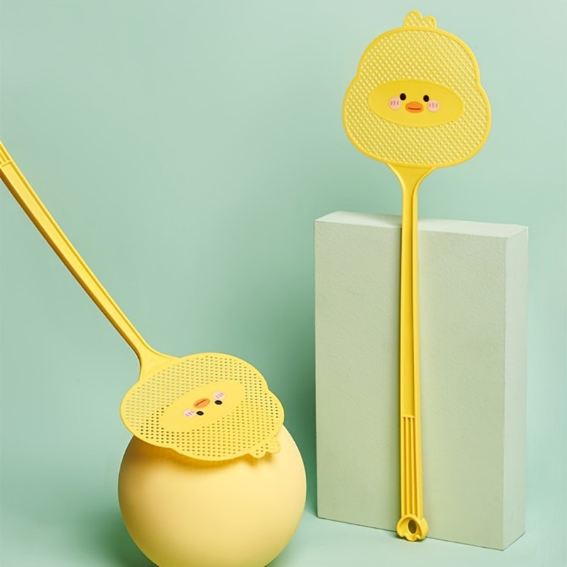 Durable Cartoon Duck Fly Swatter Set Extendable & Thickened Mosquito Control Tool