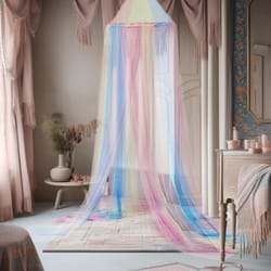 rainbow princess bed canopy mosquito net for girls room decor