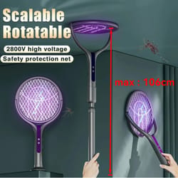 premium extendable electric mosquito racket rechargeable bug swatter