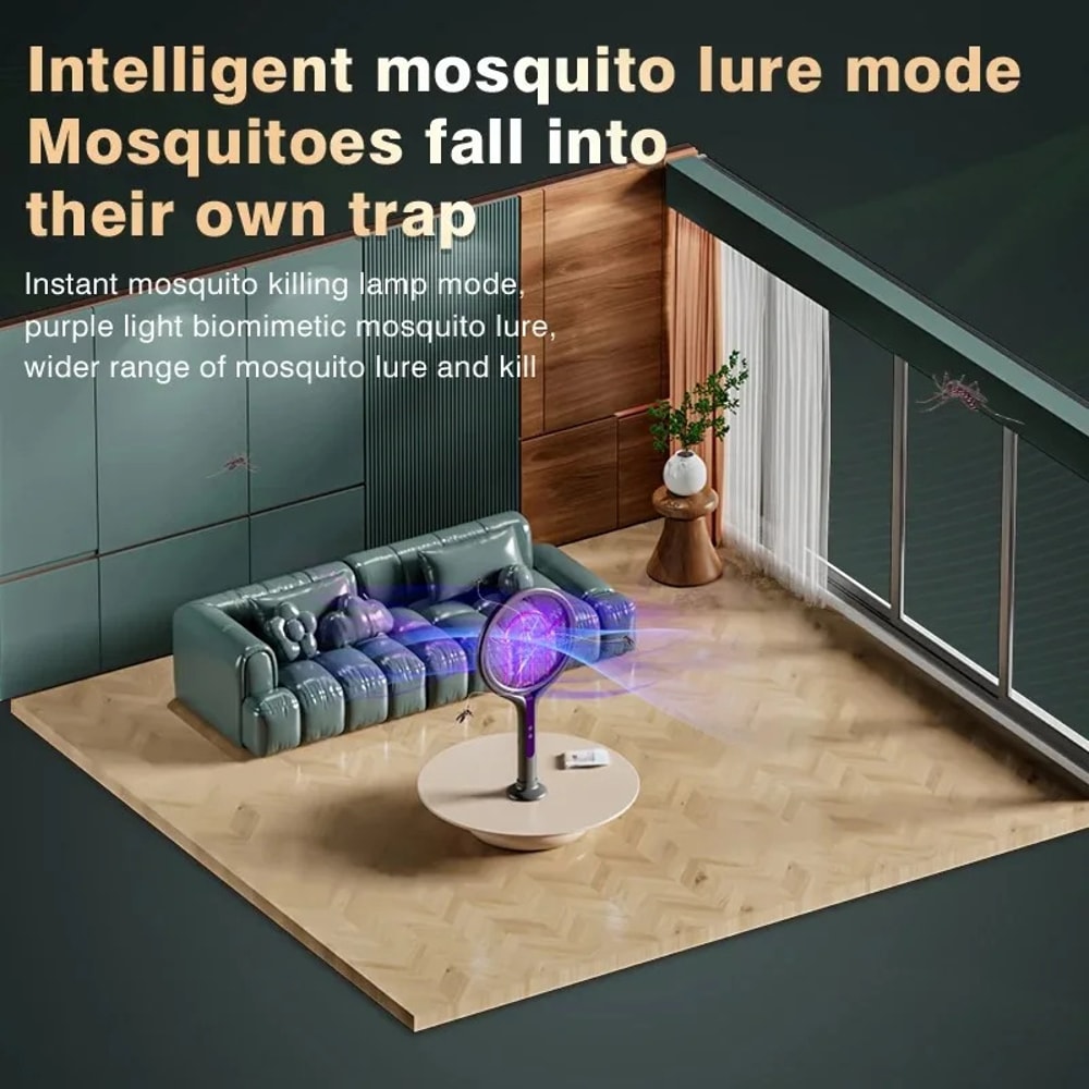 Premium Extendable Electric Mosquito Racket Rechargeable Bug Swatter