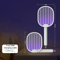 Foldable Electric Mosquito Swatter Rechargeable UV Bug Zapper Racket
