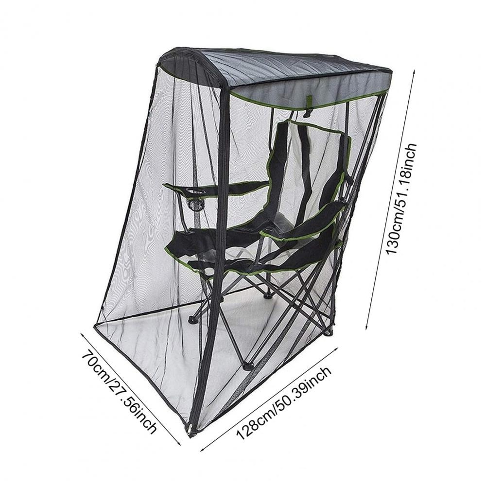 Canopy Chair Mosquito Net Cover with Zipper for Camping Fishing and Outdoor Relaxing