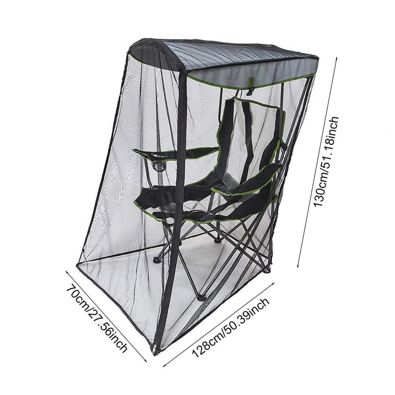Canopy Chair Mosquito Net Cover with Zipper for Camping Fishing and Outdoor Relaxing