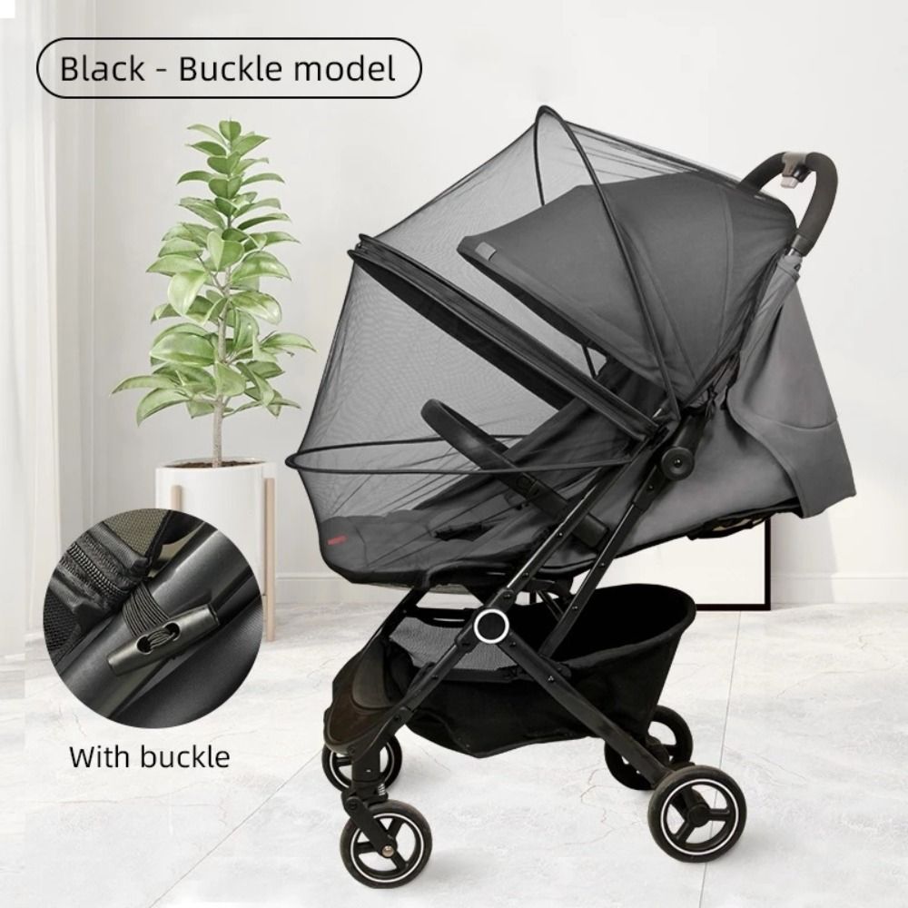 Baby Stroller Mosquito Net & Sunshade Cover with Dual Zipper