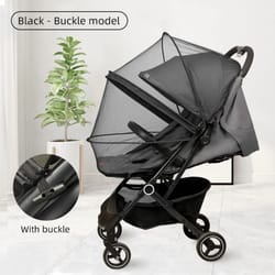 baby stroller mosquito net & sunshade cover with dual zipper