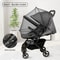 Baby Stroller Mosquito Net & Sunshade Cover with Dual Zipper