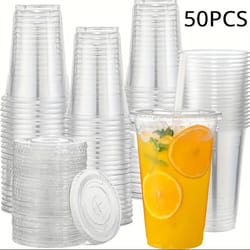 clear plastic cups with lids disposable cups for smoothies & iced coffee